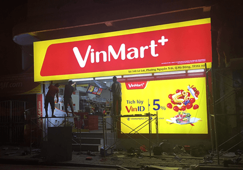 Biển hộp đèn siêu thị Vinmart